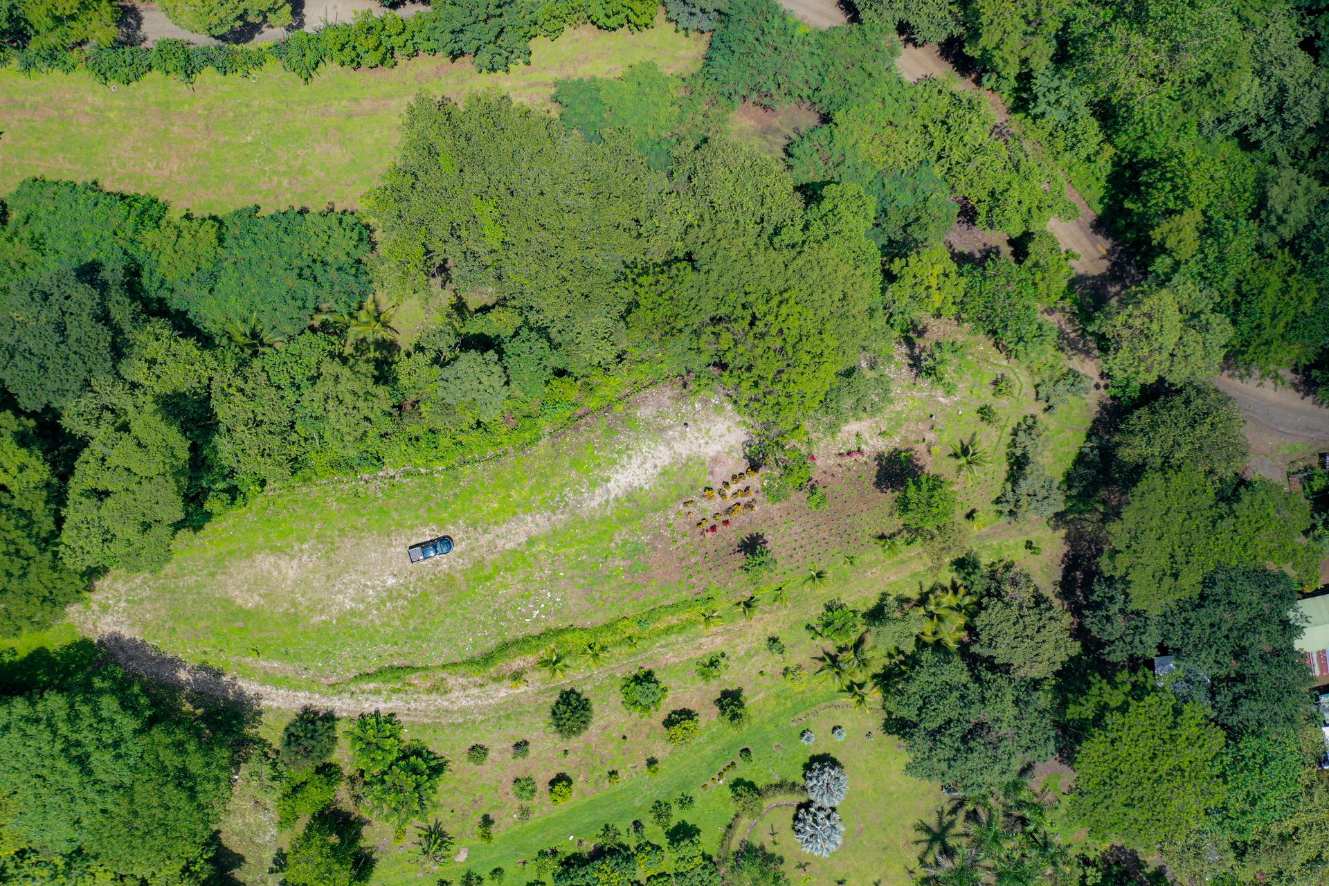 Estate grounds overhead aerial — The Sanctuary Estate, Nosara, Costa Rica
